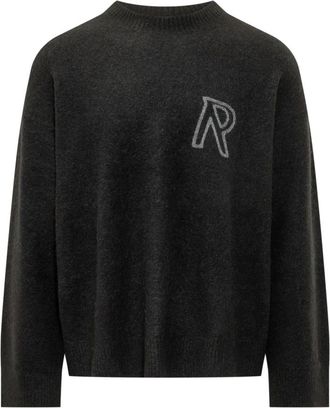 Represent Logo Sweater - Heren - Ronde hals truien - Zwart - S - Truien & Vesten