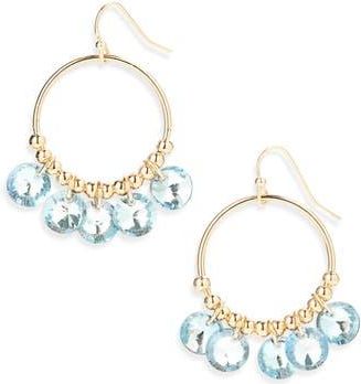 Cara Crystal Hoop Earrings in Blue at Nordstrom Rack