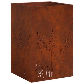 vidaXL Macetero De Jard&iacute;n Oxidado 50 X 50 X 75 Cm Acero Oxidado Vidaxl