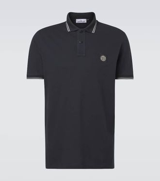 Stone Island Compass cotton-blend piqu&eacute; polo shirt