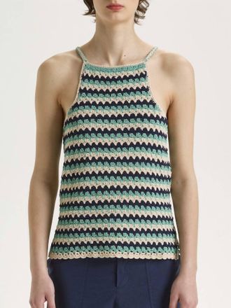 Maliparmi Crochet Top In Navy/green