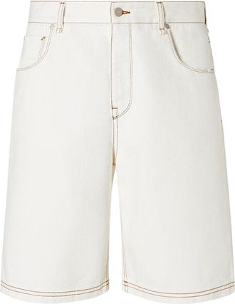 Fendi Shorts Fendi Roma In Denim-Uomo