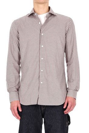 Barba Culto Line Micro-Check Tailored Shirt
