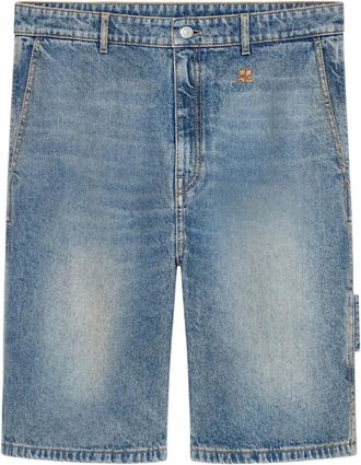 Courr&egrave;ges Hammer Denim Short - Heren - Denim shorts - Blauw - W31 - Denim - Korte Broeken