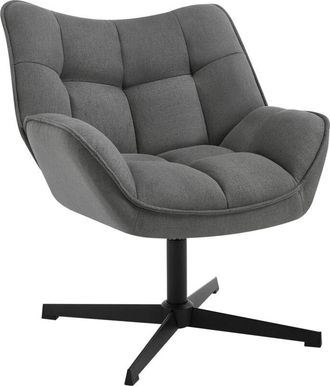 Woltu Silla giratoria para oficina y sala de estar, gris oscuro - Woltu