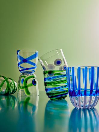 CARLO MORETTI I Diversi Hand-Blown Murano Glass Tumblers - 11oz/325ml (Set of 6)