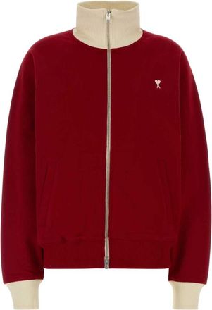 Ami Dames, Sweatshirts & Hoodies, Rood, Maat: M Katoen