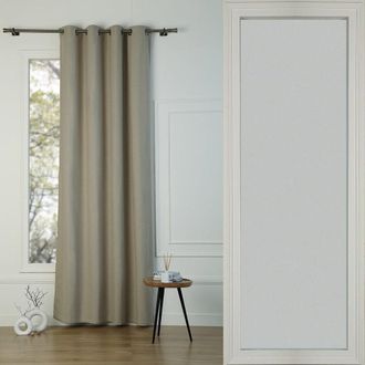 Febronie Cortina opaca con ojales algodón natural 130x260