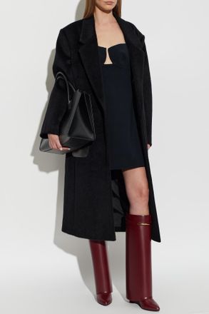 Givenchy Single-vent Wool Coat, Womens, Black