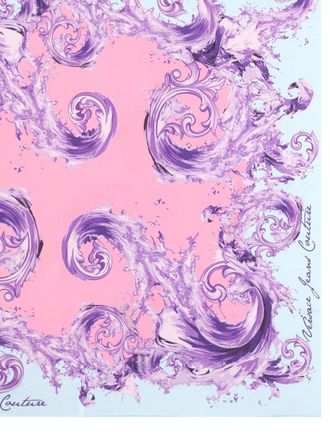 Versace Jeans Couture Silk Foulard Scarf - Purple