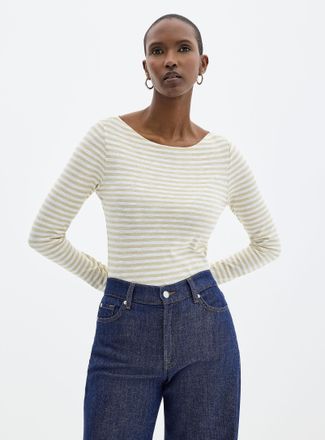 Marc O'Polo Shirt - Womens Striped boat neck T-shirt
