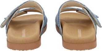 Dsquared2 Double-Strap Denim Distressed Sandals
