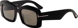 Tom Ford Womens Venetia 53mm Gloss Black Sunglasses FT1218-01A-53