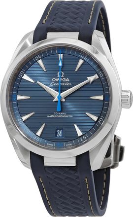 Omega Pre-owned Omega Seamaster Automatic Chronometer Blue Dial Mens Watch 220.12.41.21.03.002