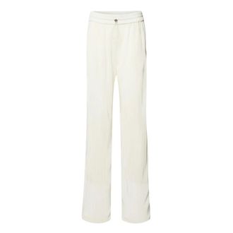Patrizia Pepe Patrizia Pepe, Wide Trousers, female, Beige, Size: M Wide Leg Trousers in Satin