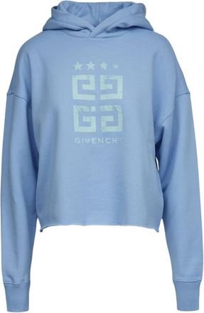Givenchy Cropped 4G Hoodie - Dames - Hoodies - Blauw - XS - Katoen - Hoodies & sweatvesten