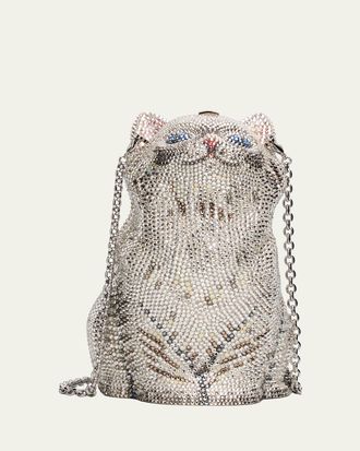 Judith Leiber Kitten Cloud Crystal Cat-Shaped Clutch Bag