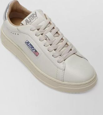 Autry dallas low leather sneakers metallic detail