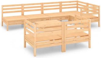 vidaXL 8 Piece Garden Lounge Set Solid Wood Pine vidaXL