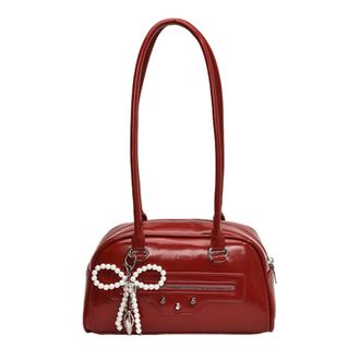 Generic Handbag Cute - Stylish Ribbon Shoulder Bag Design, Fashion Clutch Accessory for Women, Small Shoulder Tote Style, Trendy Petite Purse Option for Ladie