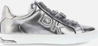 DKNY Womens Aisling Lace Up Trainers - Silver - Size: 5.5
