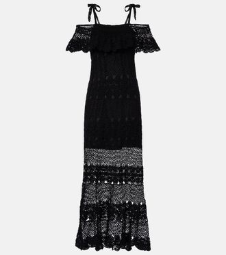 Anna Kosturova Marianne crochet cotton maxi dress