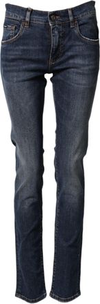 Dolce & Gabbana Blue Cotton Stretch Skinny Men Denim Jeans Elastane Clothing