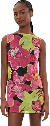 Show me your Mumu Kiki Mini Dress Womens Dress Tropic Nights Mesh : 2XL, Elastane/Polyester