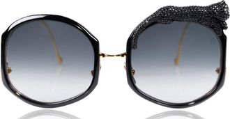 Anna-Karin Karlsson ROSE ET LE REVE - SUN Black White Diamond Edition Womens Sunglasses Black Size 55
