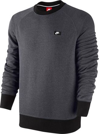 Nike Mens The Varsity Crew Sweatshirt In Dark Gray/black
