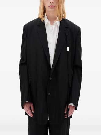 Ann Demeulemeester strap-detail blazer - Black