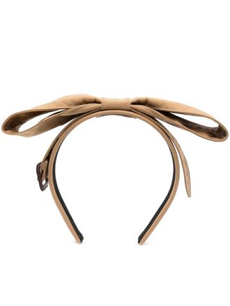 Moschino Haarband met strik - Beige