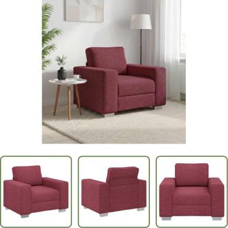 vidaXL Divano moderno - Divano Rosso Vino 100 x 80 x 82 cm Tessuto