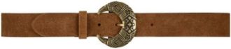 BA&SH Cintura in pelle effetto scamosciato - - Accessories - Donna - Marrone - ONE SIZE