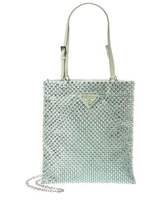 Prada Embellished Nylon Shoulder Bag