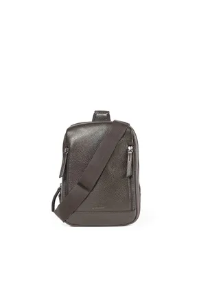 Melluso Borsello uomo in pelle marrone cp810