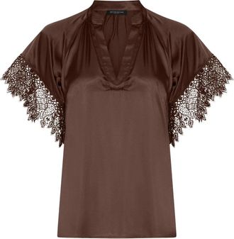 Bruuns Bazaar Korthalsia BB Winy Blouse - Dames - Blouses - Bruin - M - Overhemden