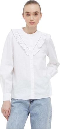 Levi's Linnen Blouse - Dames - Blouses - Wit - M - Linnen - Overhemden