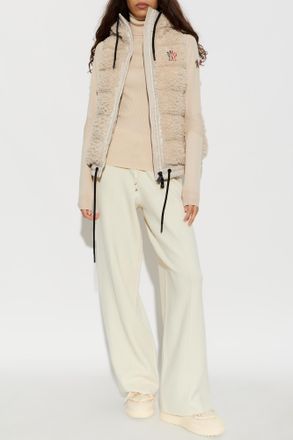 Moncler MONCLER GRENOBLE APRES-SKI Womens Down Vest, Womens, Cream