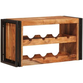 vidaXL Wine Rack Brown 80 x 45 x 33 cm Solid Acacia Wood vidaXL