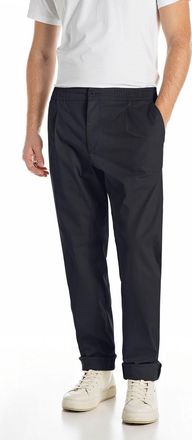 Replay Chinohose REPLAY ADHANN, Herren, Gr. 31, L&auml;nge 32, schwarz navy, Web, Obermaterial: 97% Baumwolle, 3% Elasthan, unifarben, normal, Hosen Chinohose, im