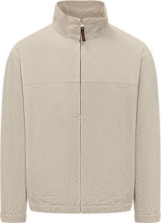 Gramicci Beige Solid Mock Collar Jacket