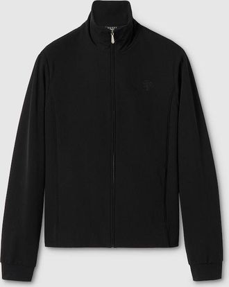 Gucci Stretch Nylon Gabardine Zip Jacket, Size XXXL, Black, Ready-to-wear