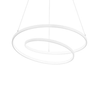 Netlighting OZ Dimmable Swirl 80cm Integrated LED Pendant Ceiling Light White 3000K