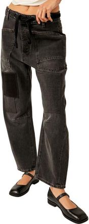 Free People Moxie Low Rise Straight Leg Jeans in Nighthawk at Nordstrom, Size 25