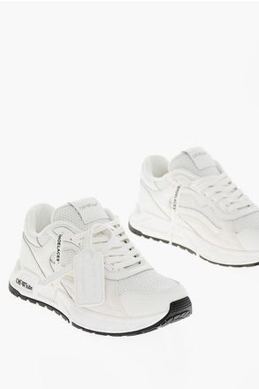 Off-white Leather KICK OFF Sneakers with Suede Details size 40