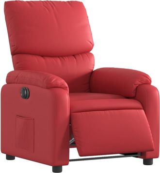vidaXL Vidaxl - Sill&oacute;n Reclinable El&eacute;ctrico De Cuero Sint&eacute;tico Rojo