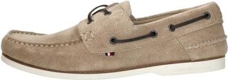 Tommy Hilfiger TH Boat Shoe Core Suede - Heren - Bootschoenen - Grijs - 46 EU - Leer - Schoenen