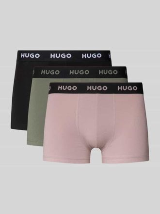 HUGO BOSS Slim Fit Trunks aus Baumwoll-Mix im 3er-Pack Modell PACK in Mittelgrau, Gr&ouml;&szlig;e XXL