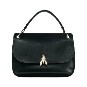 Patrizia Pepe Patrizia Pepe, Handbags, female, Black, Size: ONE SIZE Top-handle Smooth Leather Bag